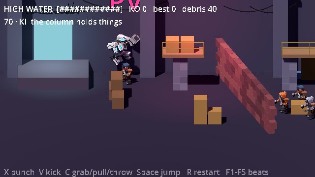 Floor 70 greybox: grey blocks and placeholder figures