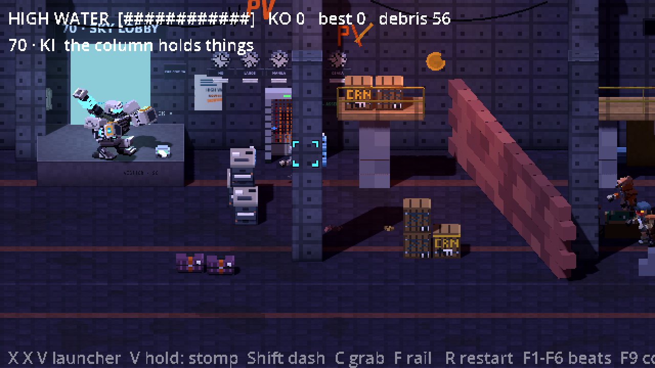 Floor 70, the same moment with art: the village lobby